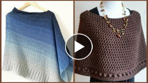 Outstanding handmade crochet poncho design || descent crochet poncho ideas