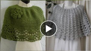 Very beautiful stylish Hand-knitted Crochet caplet designs ideas