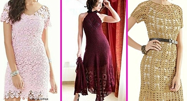 Elegant Free Crochet skert dress pattern For Beautiful Women stylish and trandy 