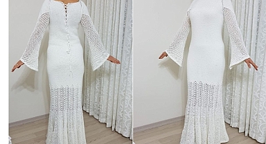 STYLISH EVENING DRESS WITH SHEETS 