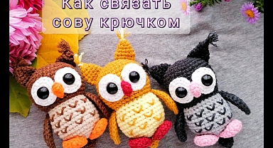 How to crochet an owl - a detailed step-by-step master class. Little owlet in 30 minutes. I.Polishchuk