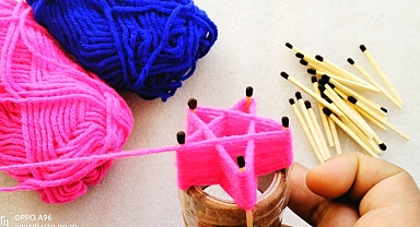 Super Easy Flower Meking Idea With Woolen